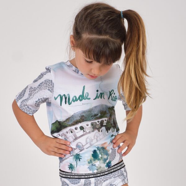 BLUSA UV MANGA CURTA ESTAMPADA INFANTIL BL0404BK - Imagem 4